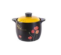 Clay pot with lid, ceramic pot, rice pot, Korean clay pot for soup, Japanese nabe pot, ceramic cooking pot, small cooking pot for milk, 2 kg