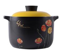 Clay pots for Cooking, Saucepans Earthenware Pots Natural Casserole with Lid Large Stock Clay for Heat Resistant Hot(8.5L/7.7Quarts)