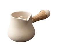 Clay pots for Cooking, Small Copper Saucepans Tea Kettle Chinese Teapot with Strainer with Anti Scald Handle Milk Jug(Small White)