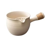 Clay pots for Cooking, Small Copper Saucepans Tea Kettle Chinese Teapot with Strainer with Anti Scald Handle Milk Jug(Large White)