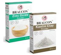 Clay Powder, Zinc Oxide Powder non nano Combo - 200g(100g x 2 Pack) | Chinni Mitti, Zno Powder for Face Pack, Skin Care, Healthy Hair, Skin & Sunscreen Lotion