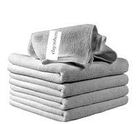 Clay Roberts Microfibre Cleaning Cloths, 40cm x 30cm - Pack of 5, Grey, Machine Washable, Polishing, Waxing & Dusting Cloth, Lint-Free, Kitchen Towel, Car Cleaning, Microfiber