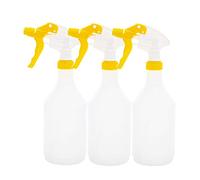 Clay Roberts Water Spray Bottles, Mist and Jet Settings, Pack of 3, Yellow, 750ml, Measuring Gauge, Yellow Spray Bottles, Cleaning, Gardening, Sprayer Bottle, Water for Cleaning