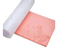 Clay Rolling Pin for Handmade Earrings and Plant Embossing Acrylic Soft Clay Texture Roller Jewelry Tool Cutting Tool with Patterns