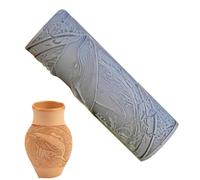 Clay Rolling Pin - Texture Roller Modeling Pattern Tool - Pottery Tools Crafting Supplies, Bird Bee Whale Pattern Stamps for Pottery Ceramics Handcrafts