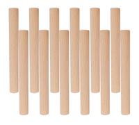 Clay Rolling Pin Wood Rolling Pin Rolling Pin for Dough 6.3'' Dough Roller 12Pcs Non Stick Wood Rolling Pin Unfinished Clay Roller for Baking, Cooking, Clay Modeling Pottery Tools