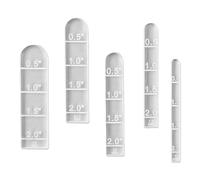 Clay Rolling Ruler Set - 5 Acrylic Tools for Sculpting, Modeling, Crafts | Ideal for Kids, Adults, Beginners, Pottery Lessons, Epoxy Work & Projects