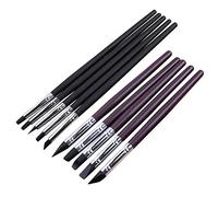 Clay Sculpting Tools,Professional Silicone Carving Tool Set Soft Black Tip Clay Sculpting Flexible Rubber Durable Metal Casings,Soft Silicone Tips for Shaping Modeling Wipe Out (S+L)