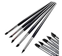 Clay Sculpting Tools - Professional Silicone Rubber Tip Paint Pens Brushes, Durable Metal Casings, Soft Silicone Tips for Shaping Modeling Wipe Out