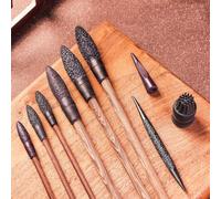 Clay Sculpting Tools Set, 9 Piece Professional Modeling Pattern Rollers Kit with Wooden Handles for Detailing and Sculpting