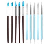 Clay Sculpting Tools,Silicone Nail Tools Artist Brushes - Soft Handicraft Carving Modeling Pen for Nails, Drawing, Styling Dots