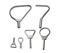Clay Sculpting Tools, Tungsten Steel Cutter Head Replacement for Pottery Trimming Tools for Pottery Ceramics Craft, Including L-Shape/Toroidal/Double-Ended Size S/L
