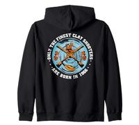 Clay Shooters Vintage 1966 birthday clay-pigeons shooting Zip Hoodie