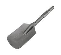 Clay Spade Chisel Bit, Concrete Clay Spade 40Cr Chromium Steel Hex Shank Shovel Demolition Hammer with Tool Box for 65/95 Jack Hammer, Silver