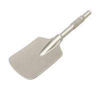 Clay Spade for Breaker, Jack Hammer Spade Chisel Bit High Hard Chrome Steel, 44 * 13.5cm Hex Shank Clay Spade Shovel Bit for Gardening Planting Building Digging Work with Plastic Case