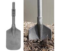 Clay Spade Scoop Chisel Bit for Electric Breaker, Hex Shank Clay Spade Dig Spade Chisel with Tool Box, for Construction Demolition Mining Tree Planting Stump Holes, Heat Treatment High Hardness