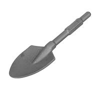 Clay Spade Shovel Bit 45CR Steel Scoop Demolition Hammer Tool for Digging Large Holes in Gardens Backyards Landscapes 1 1/8in Shank Durable 40CR Steel 140 x 445mm