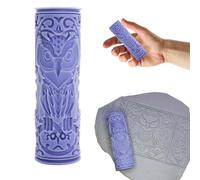 Clay Stamp Pottery Tool, FORMVERSITY Embossing Stamp Clay Roller Pattern, Pottery Ceramic Clay DIY Rolling Pin Pattern, Stamp Carving Print Graphic Home, Polymer Clay Texture Roller Set for Clay