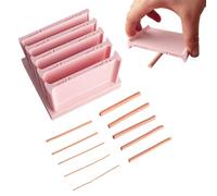 Clay Thickness String Roller Tool | Precise Control 5 Size with Storage Base | Pottery Teaching Rolling Mud Stick Guide Tools, DIY Clay Tools, for Jewelry Decoration Craft Projects Ceramic Artists