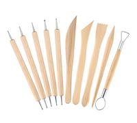 Clay Tools Set, Polymer Clay Tools, Wooden Modeling Clay Sculpting Tools, Pottery Tools Kit for DIY Art Crafts(10 PCs)