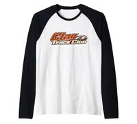 Clay Track Club Dirt Oval Racing Group Raglan Baseball Tee