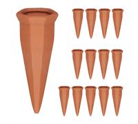 Clay Watering Stakes Cones Plant Waterers Globes Spikes Garden Ceramic Set of 14