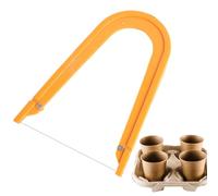 Clay Wire Cutter - U Form Steel Wire Ceramic Modeling Tool | Yellow Handle Mud Bevel Bow Cutting Pottery Craft Hand Tools Artist Supplies for Sculpting Trimming Slicing Blocks Ceramics DIY Kit