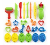Clayo -26PCS Play Dough Tools Set for Kids, Playdough Cutters and Molds with Rolling Pin and Sculpting Tools, Animal Shape Cutters, Toddler Sensory Toy, Preschool Arts and Crafts Kit for Boys Girls
