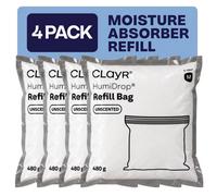 Clayr Humidrop Refillable Interior Dehumidifier Refill Bags 480G Pack Of 4