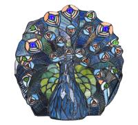 Clayre&Eef 5LL-6044 peacock table lamp,Tiffany style