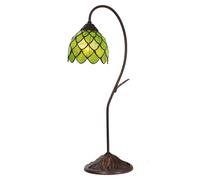 Clayre&Eef 5LL-6045 table lamp, green, Tiffany style