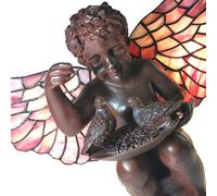 Clayre&Eef 5LL-6049 angel Tiffany-style table lamp