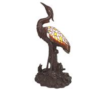 Clayre&Eef 5LL-6064 stork table lamp, Tiffany style