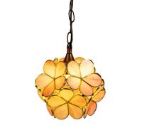 Clayre&Eef 5LL-6093 hanging light in a Tiffany style, pink