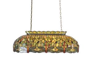 Clayre&Eef Green pendant light Fania in the Tiffany style