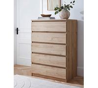 Clayton 5 Drawer Chest Furniture To Go Clayton 5 Drawer Chest OAK Effect