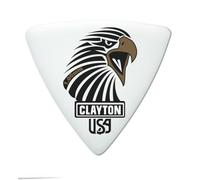 Clayton CSART10012 Rounded Triangle Sharp Acetal/Polymer Guitar Picks, 1 mm, Set of 12 Pieces