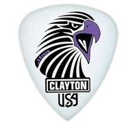 Clayton CSAS3812 Standard Sharp Acetal/Polymer Guitar Picks, 0.38 mm, Set of 12 Pieces