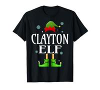 Clayton Elf Xmas Funny Men's Family Matching Christmas T-Shirt