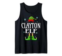 Clayton Elf Xmas Funny Men's Family Matching Christmas Tank Top