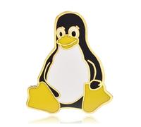 Clayton Jewelry Labs Tux the Linux Penguin Enamel Pin, 1 1/4 x 1 Inch, Iron Enamel, no gems - sandstone - no gems