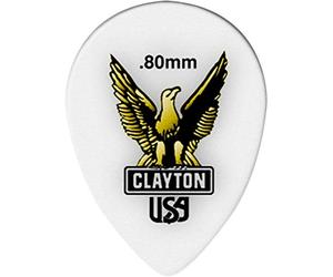 Clayton Plectrum Acetal Polymer Packing 12 Pcs, 0,80 mm Small Teardrop