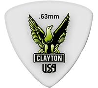 Clayton Plectrum Acetal Polymer Packing 12pcs, 0.63mm Clayton-Adler Rounded Triangle