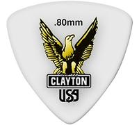 Clayton Plectrum Acetal Polymer Packing 12pcs, 0.80mm Clayton-Adler Rounded Triangle