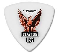 Clayton Plectrum Acetal Polymer Packing 12pcs, 1.26mm Clayton-Adler Rounded Triangle