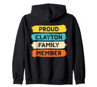 Clayton Surname Proud Family Member Clayton Zip Hoodie