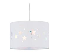 Clayton - White Easy Fit Fabric Pendant Shade with Star Cut Out