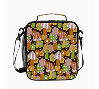 CLAYU Insulated Lunch Bag for Women Men Cute Mushrooms Reusable Lunch Box for Work School
