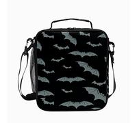 CLAYU Insulated Lunch Bag for Women Men Spooky Bats Reusable Lunch Box for Work School
