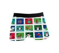CLAYU Mens Boxer Briefs Underwear Breathable Stretch Boxer Trunk Christmas Advent Calendar